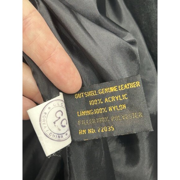 Vintage Adler Leather Jacket Men’s Large Southwestern Aztec Bomber Zip Up 90s - Picture 12 of 13